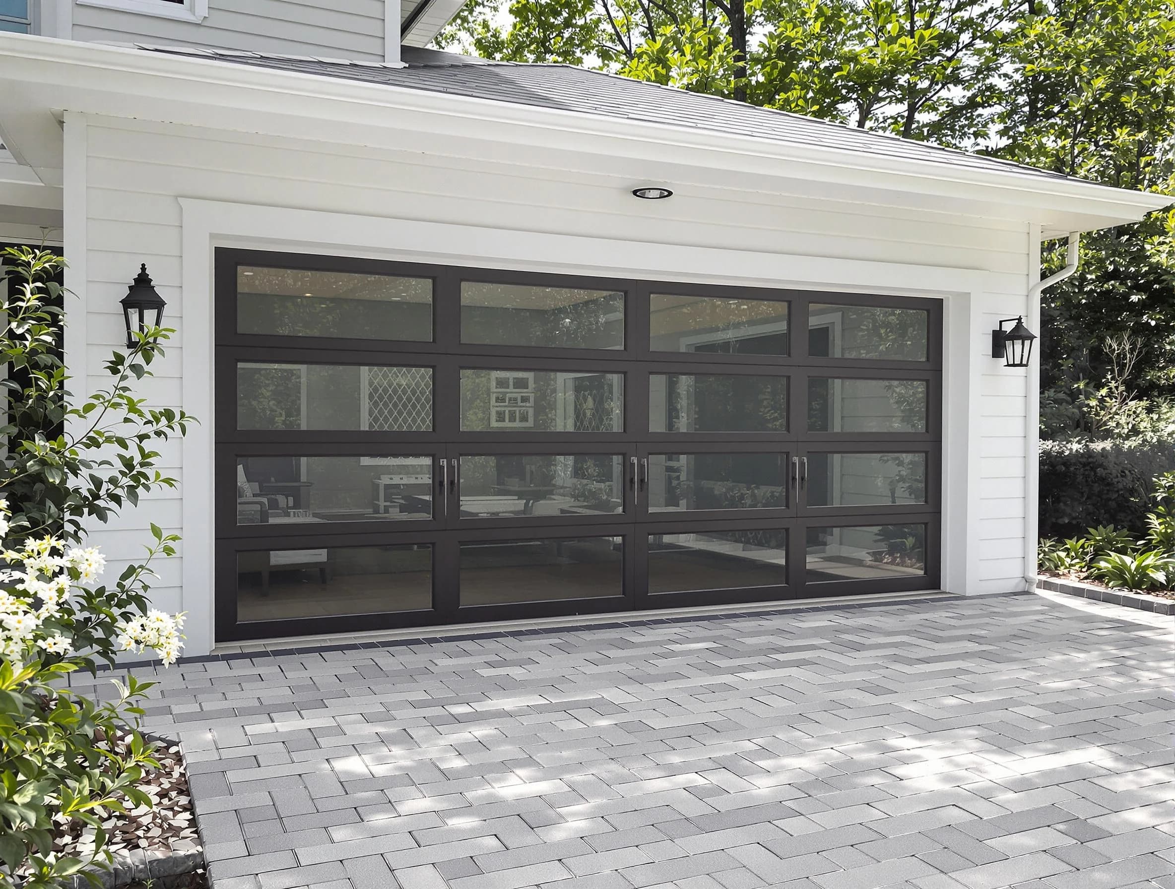 Newark Garage Door Repair design specialist presenting custom garage door options to Newark homeowner