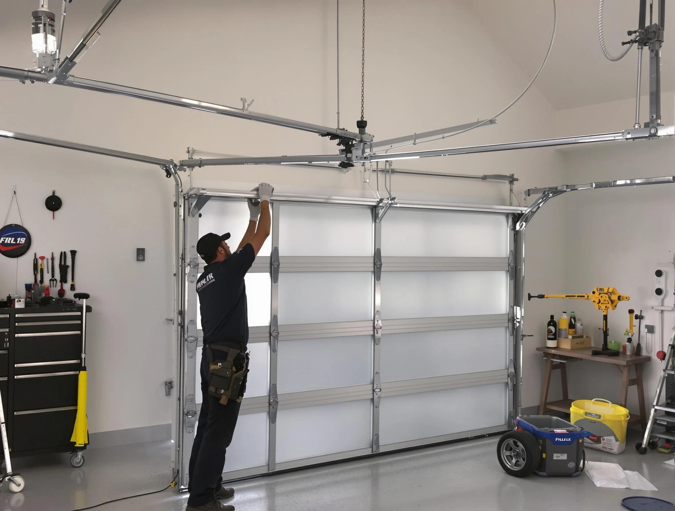 Newark Garage Door Repair certified team performing precision garage door installation in Newark