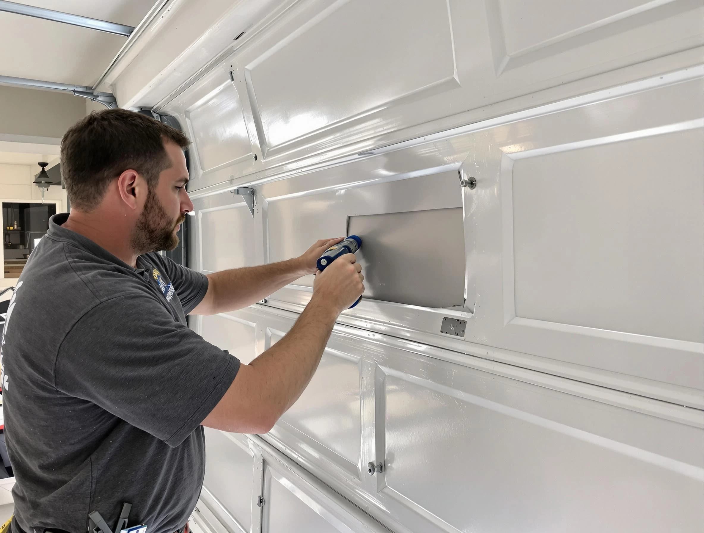 Garage door panel repair by Newark Garage Door Repair in Newark