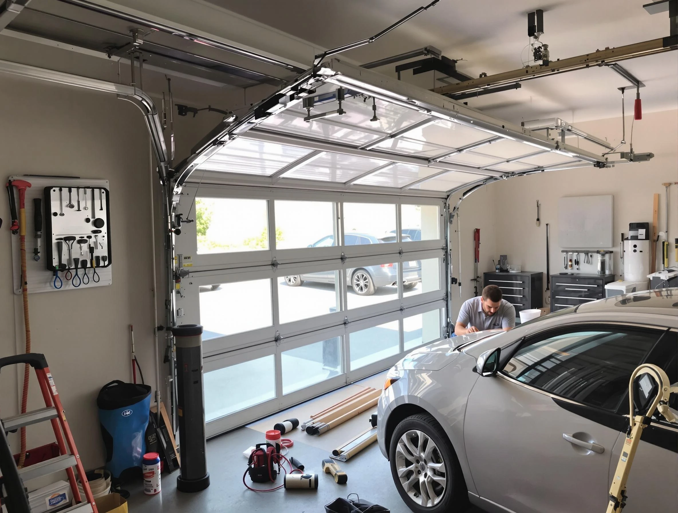 Garage door noise reduction service by Newark Garage Door Repair in Newark