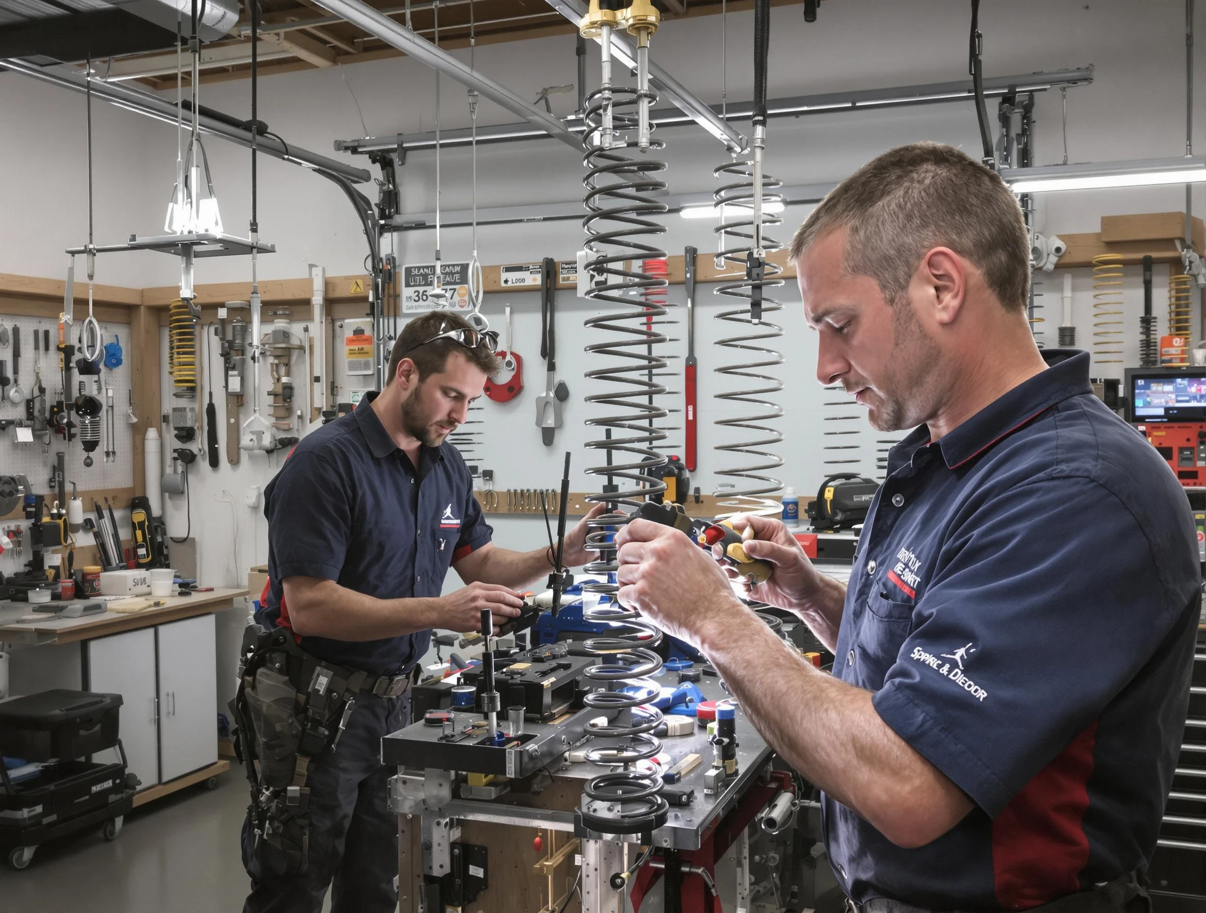 Garage door spring repair service by Newark Garage Door Repair in Newark